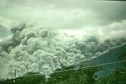 Pyroclastic   flow descending Fuego's west flank